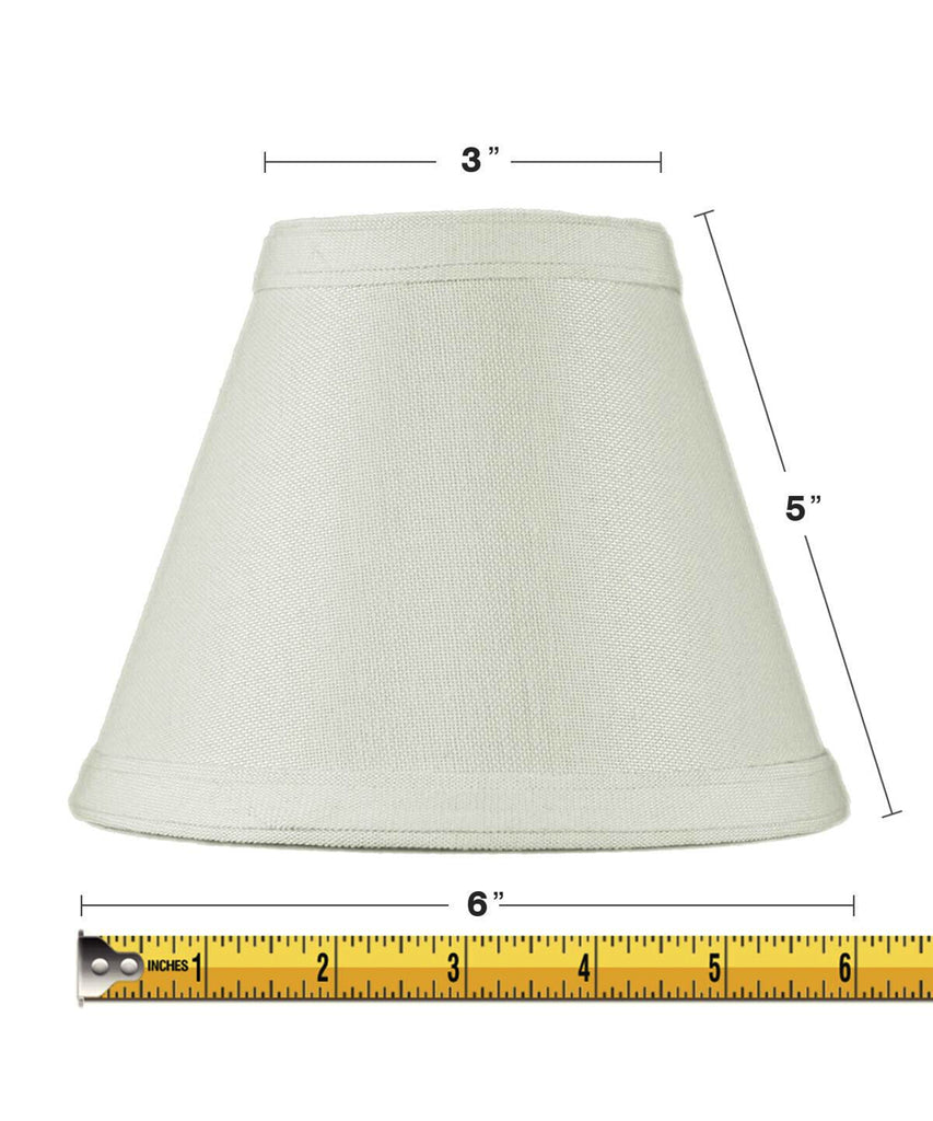 Set of 6 Hard Back Empire Candle Clip Lamp Shade Light Oatmeal 3x6x5