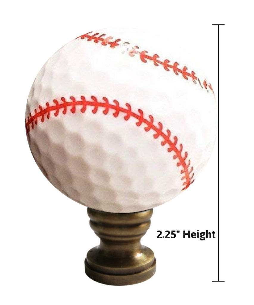 Baseball Ceiling Fan Pull, 2.25"h with 12" Antiqued Brass Chain
