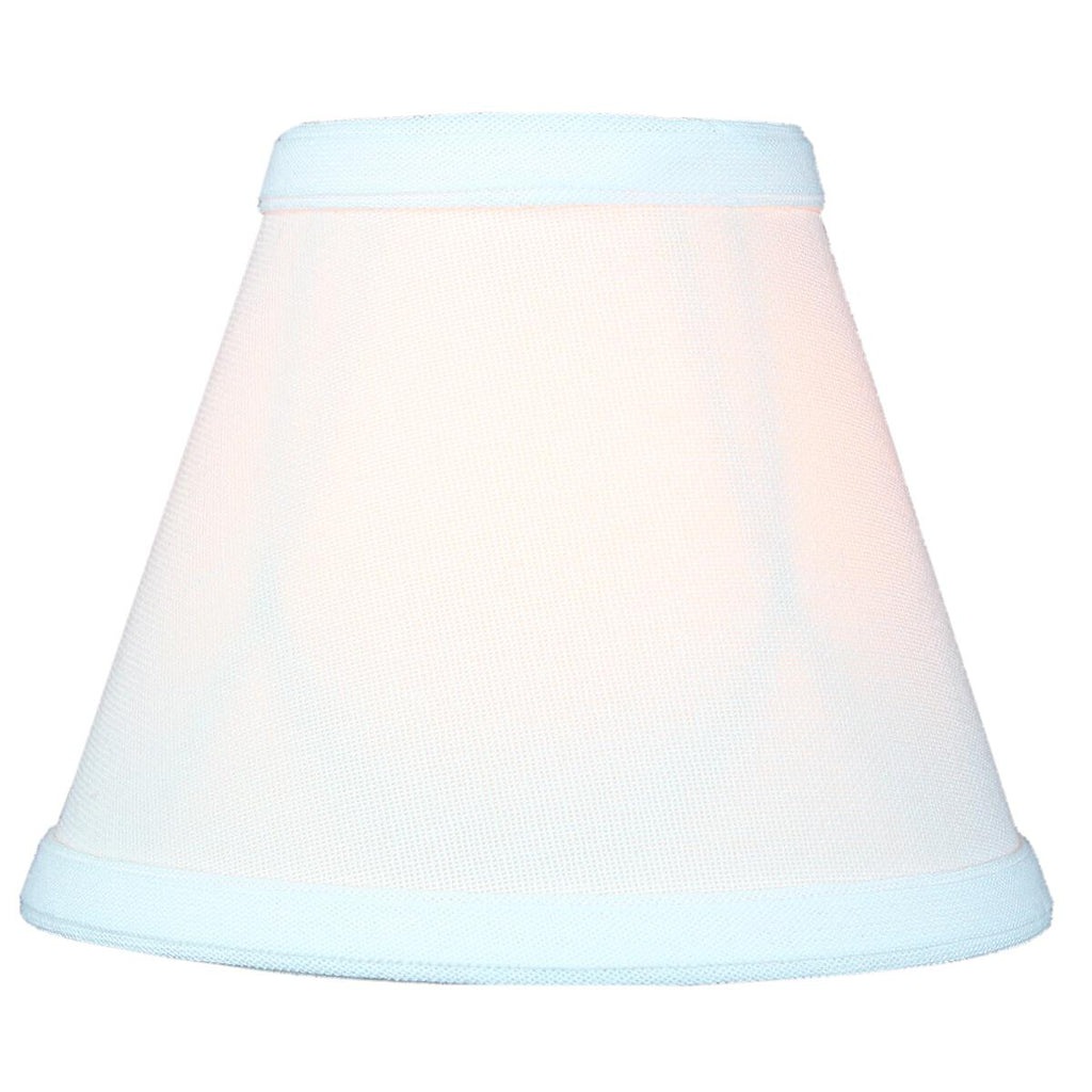Set of 6 Chandelier White Linen Clip-On Lampshade 3x6x5
