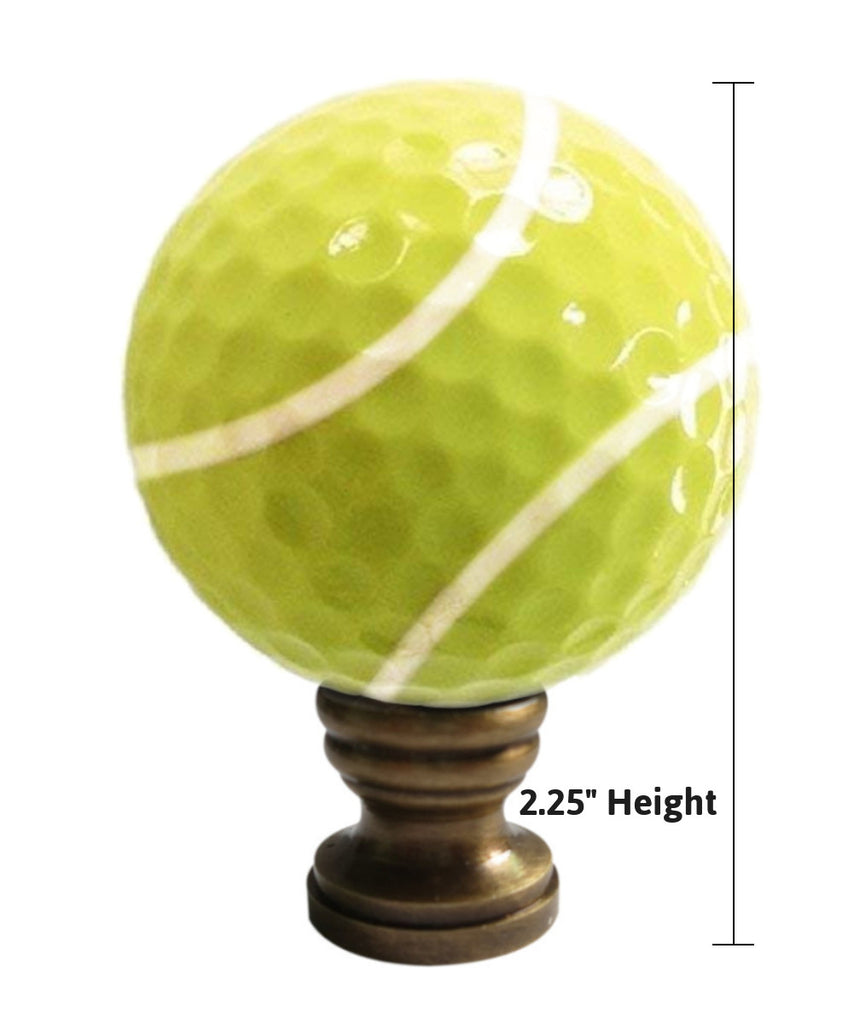 Tennis Ball Ceiling Fan Pull, 2.25"h with 12" Antiqued Brass Chain