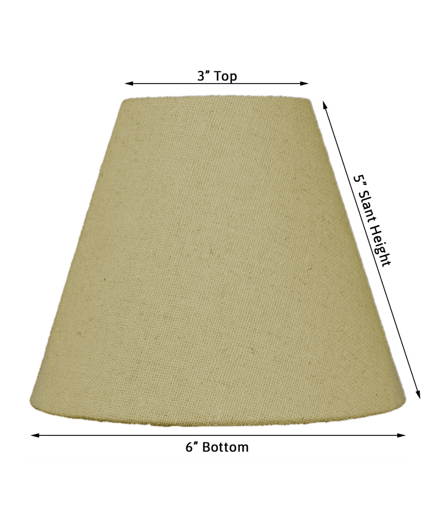 Set of 6 Chandelier Sand Linen Clip-On Lampshade 3x6x5