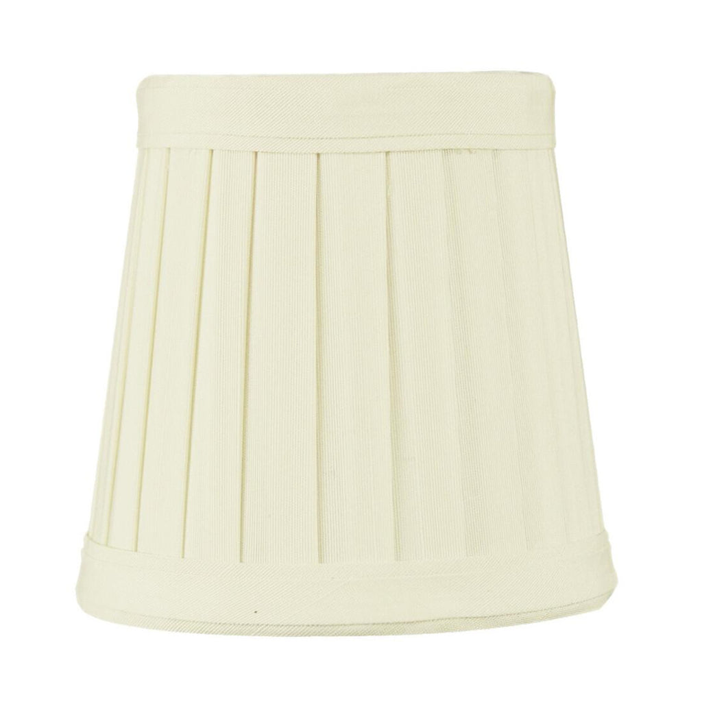 Set of 6 Egg Shell Pleated Clip-on Candelabra Lampshade 3x4x4