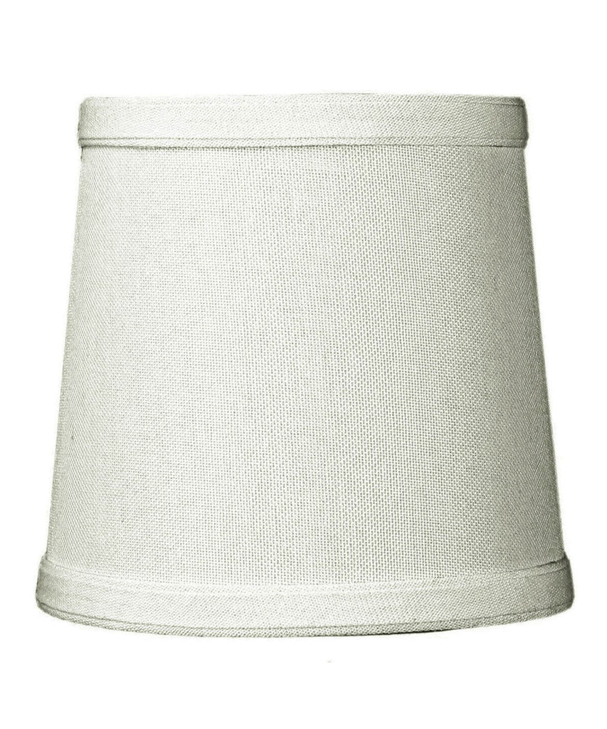 Set of 6 Light Oatmeal Linen Drum Chandelier Clip-On Lampshade 4x5x5