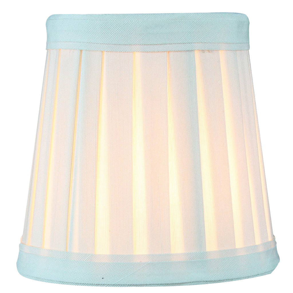 Set of 6 Egg Shell Pleated Clip-on Candelabra Lampshade 3x4x4