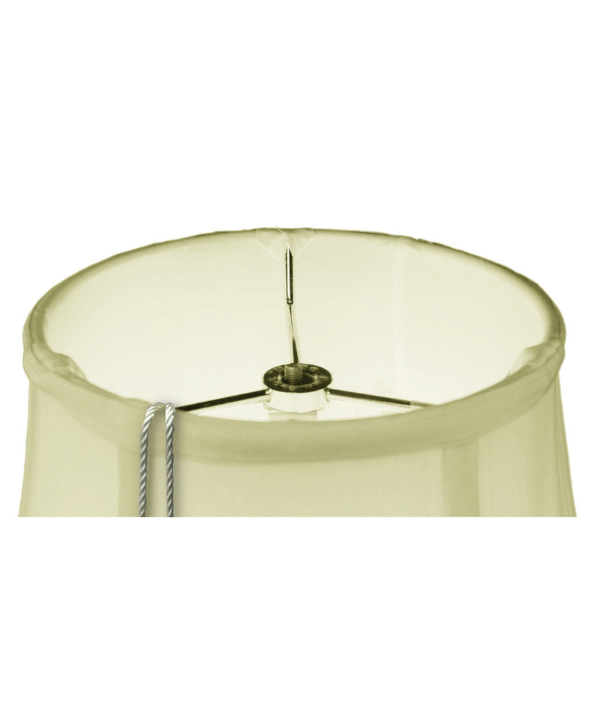 9x18x13.5 Bell Shantung Lamp Shade Tassel Eggshell