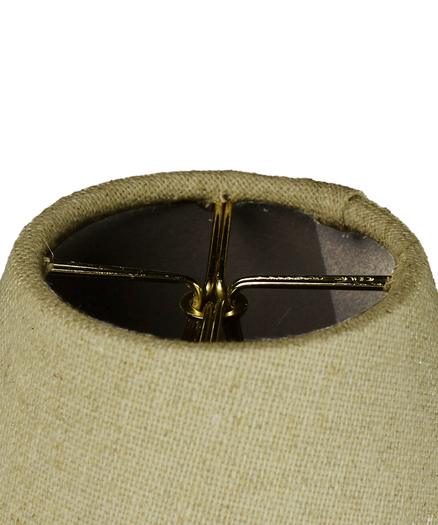 Set of 6 Chandelier Sand Linen Clip-On Lampshade 3x6x5