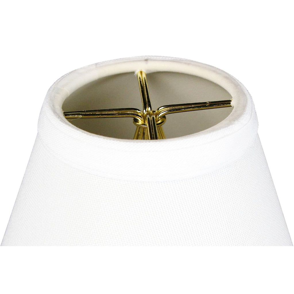Set of 6 Chandelier White Linen Clip-On Lampshade 3x6x5
