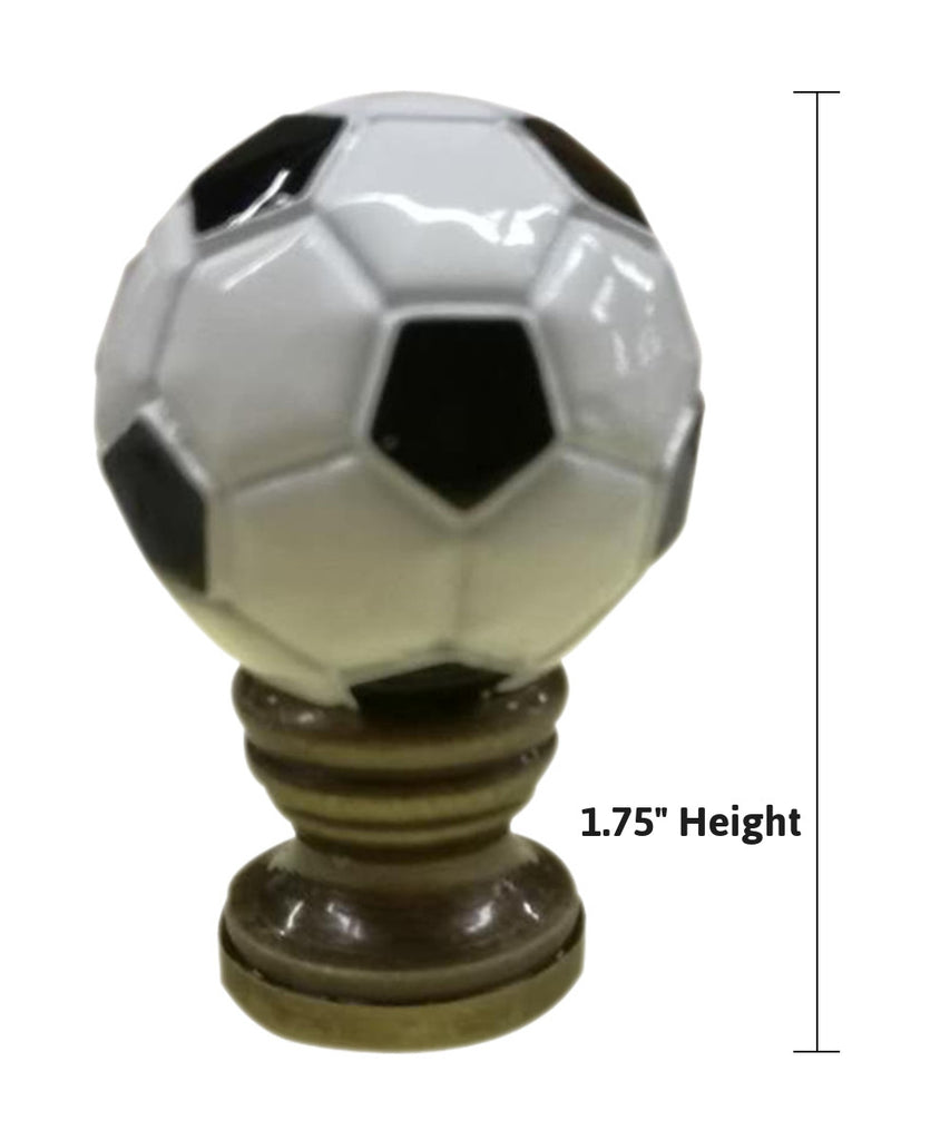 Alloy Soccer Ball Ceiling Fan Pull, 1.75"h with 12" Antiqued Brass Chain