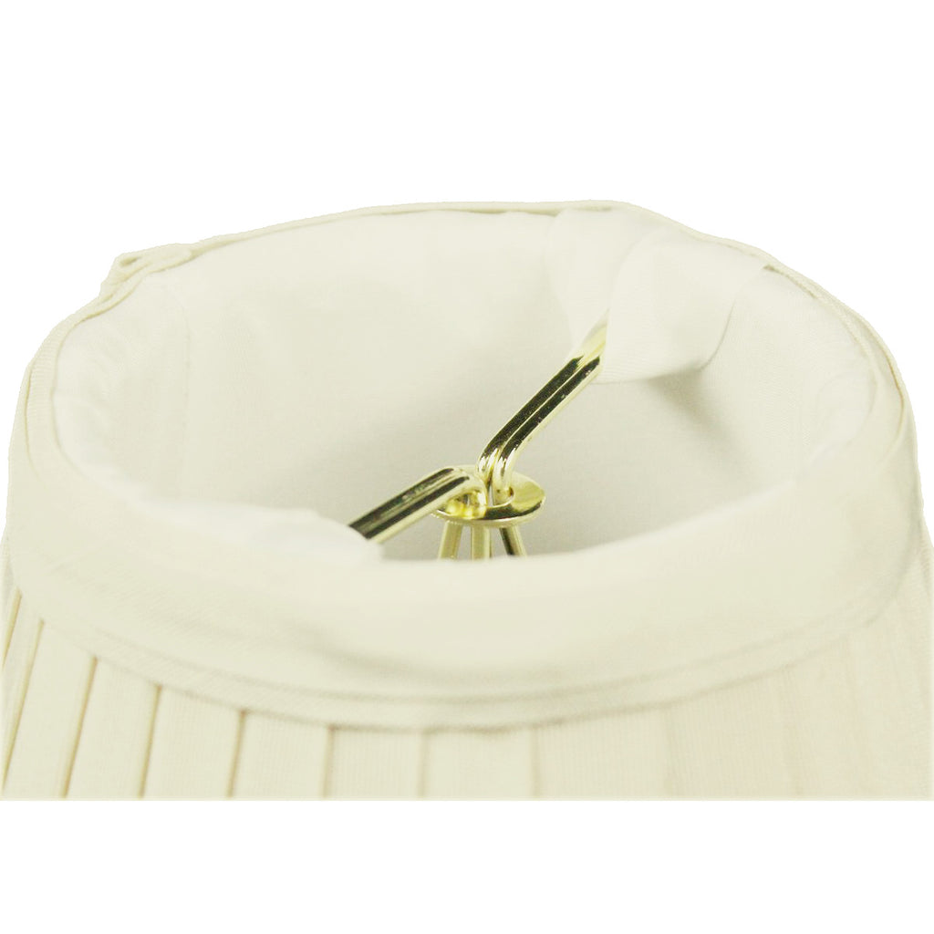 Set of 6 Crisp Linen Pleated Clip-on Candelabra Lampshade 3x5x4