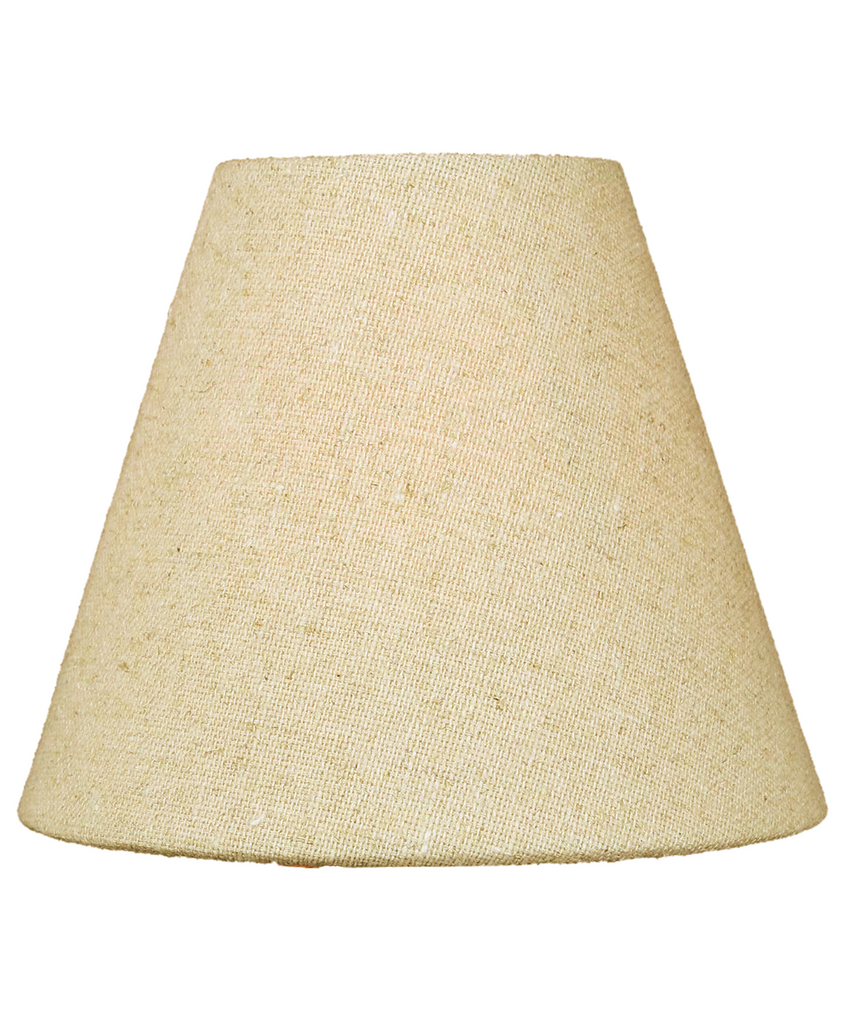 Set of 6 Chandelier Sand Linen Clip-On Lampshade 3x6x5