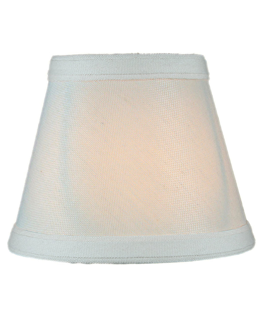 Set of 6 Clip-on Candelabra Lamp Shade Light Oatmeal Fabric 3x5x4