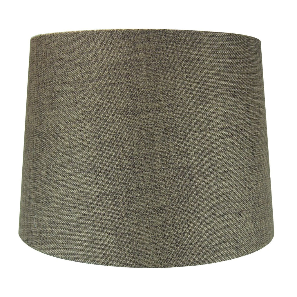 14"w 1-Light Plug-In Swag Pendant Lamp Chocolate Burlap