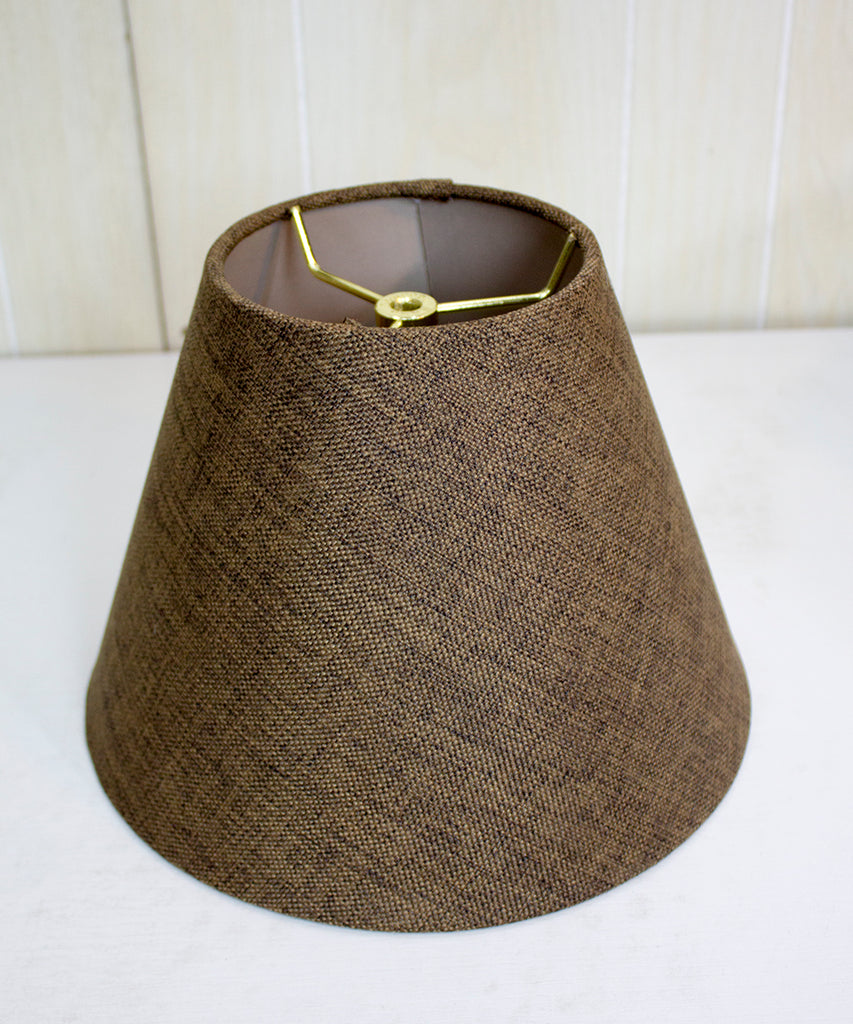 6x12x9 Hard Back Empire Lamp Shade - Chocolate Burlap