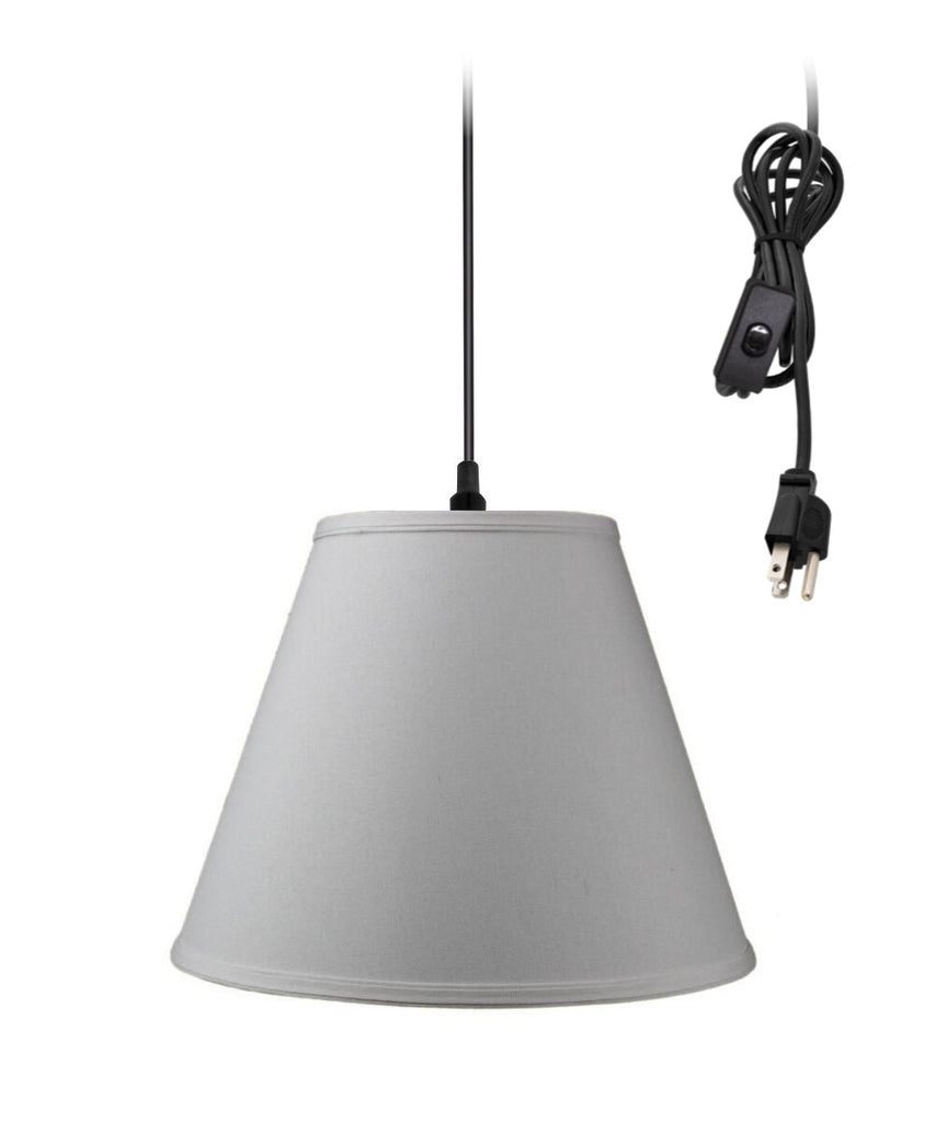 Swag Pendant Plug-In One Light Light Oatmeal Shade