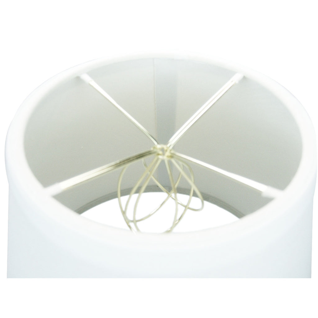 5x8x7 Empire Hardback White Linen Edison Clip-On Lampshade