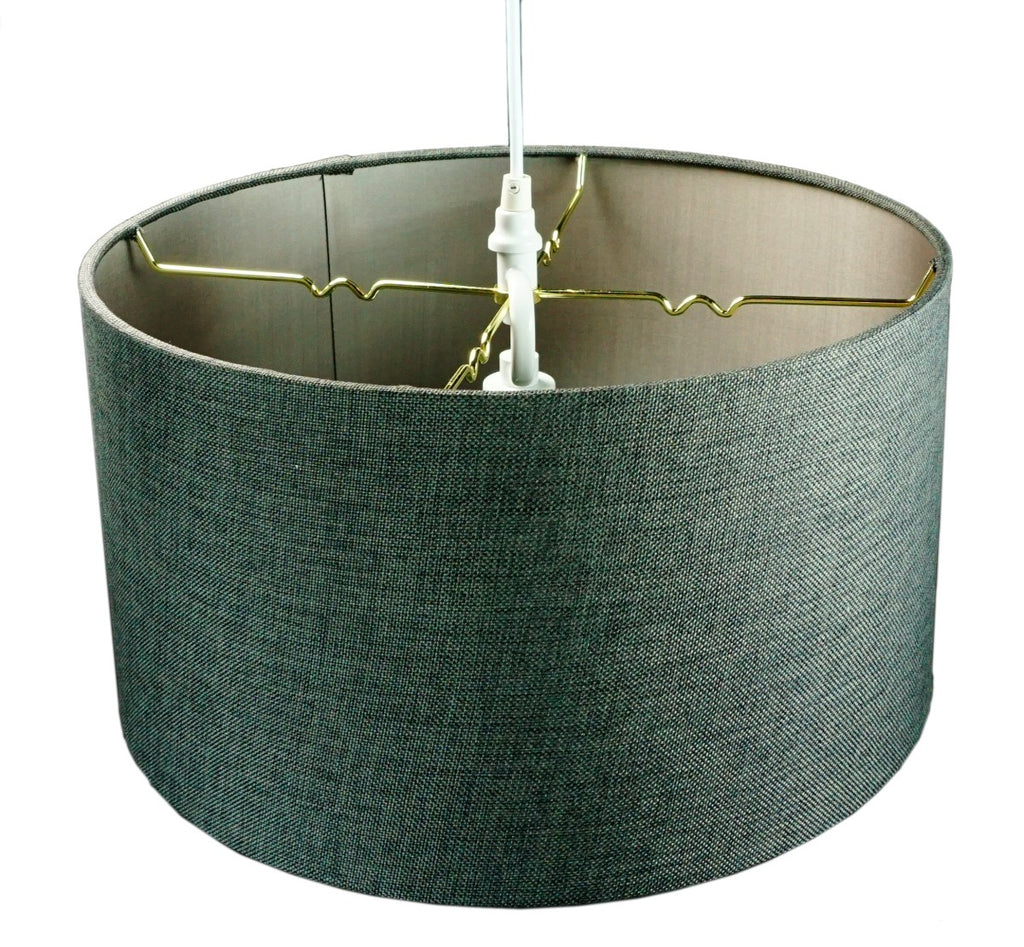 Granite Grey 2 Light Swag Plug-In Pendant with Diffuser