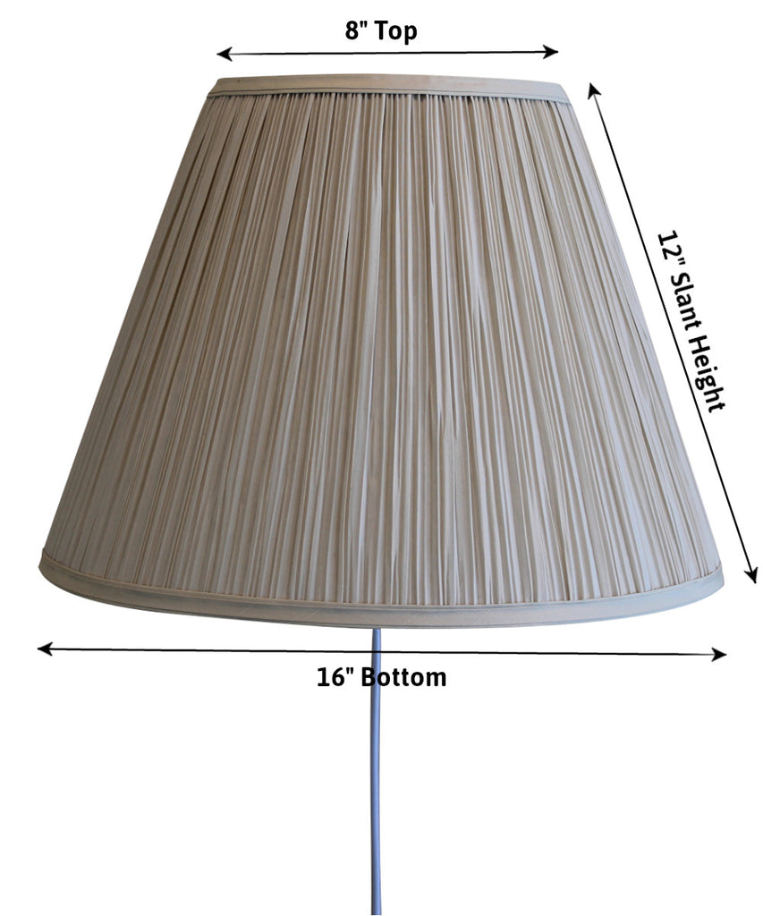 Floating Shade Plug-In Wall Light EggShell Mushroom Pleat 8x16x12