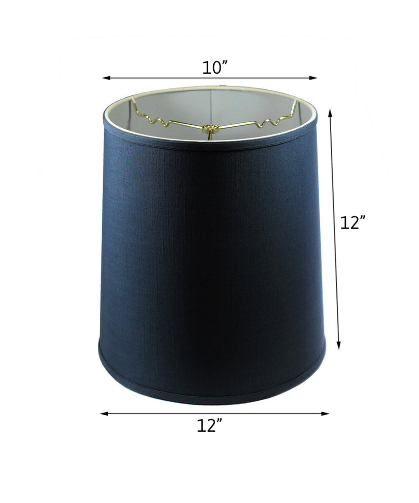 Textured Slate Blue Drum Shantung Shade