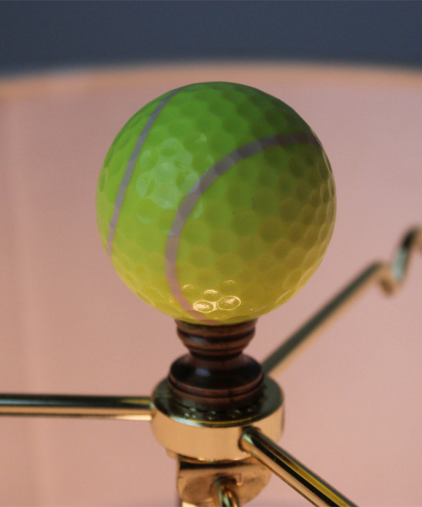 Tennis Ball Lamp Finial, Yellow, 2.25"h