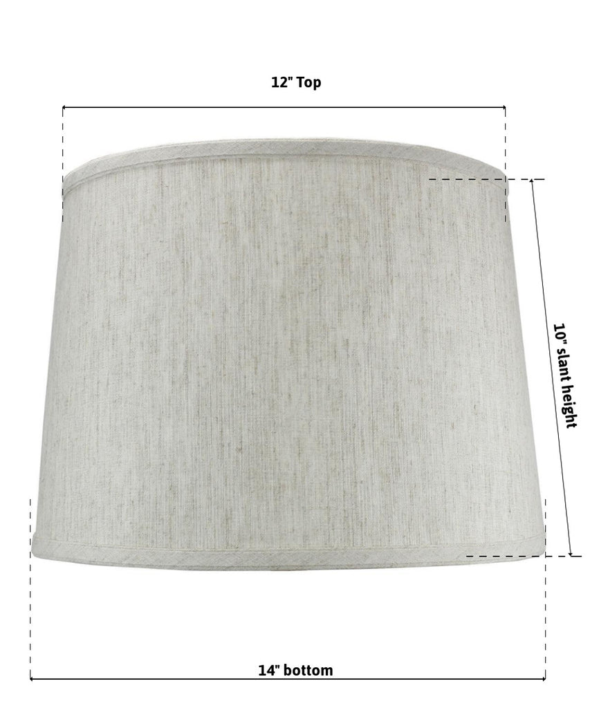 12x14x10 SLIP UNO FITTER Textured Oatmeal Drum Shade