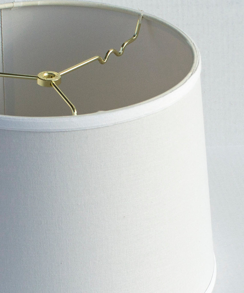 12x14x10 White Linen Drum Lampshade