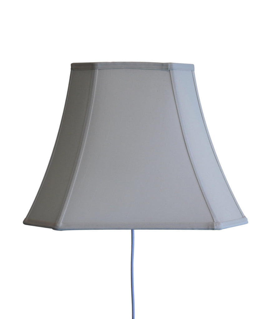 Floating Shade Plug-In Wall Light Eggshell 9x16x12