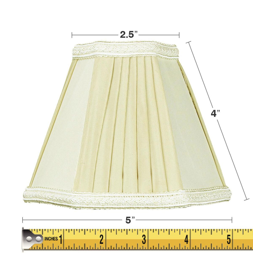 3x5x5 Egg Beige Chandelier Clip-On Lampshade
