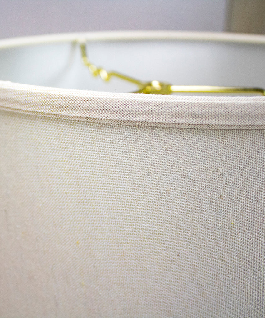 12x14x10 Light Oatmeal Linen Drum Lampshade