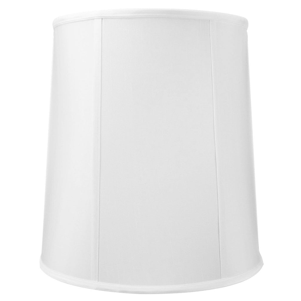 12x14x15 White Linen Fabric Drum Lampshade