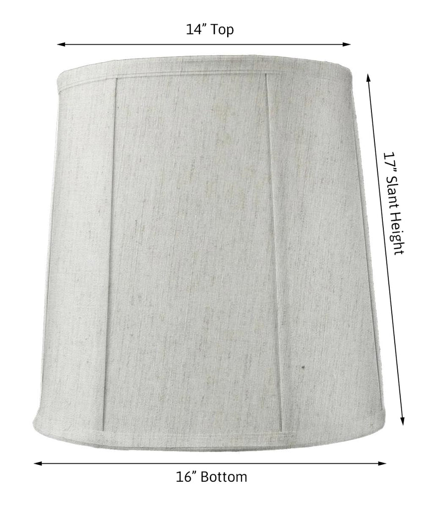 14x16x17 Textured Oatmeal Shantung Drum Lampshade