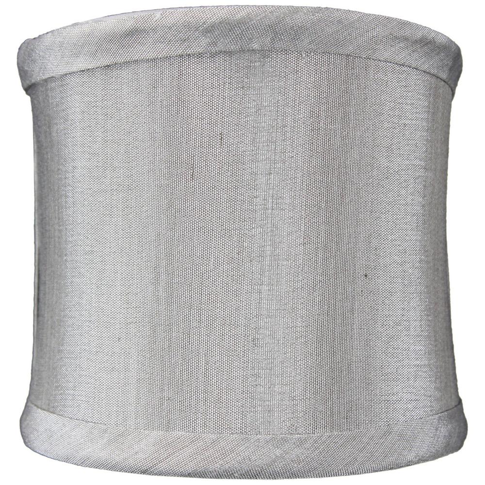 4x4x4 Crisp Shantung Clip-On Sconce Half-Shell Lamp shade Grey