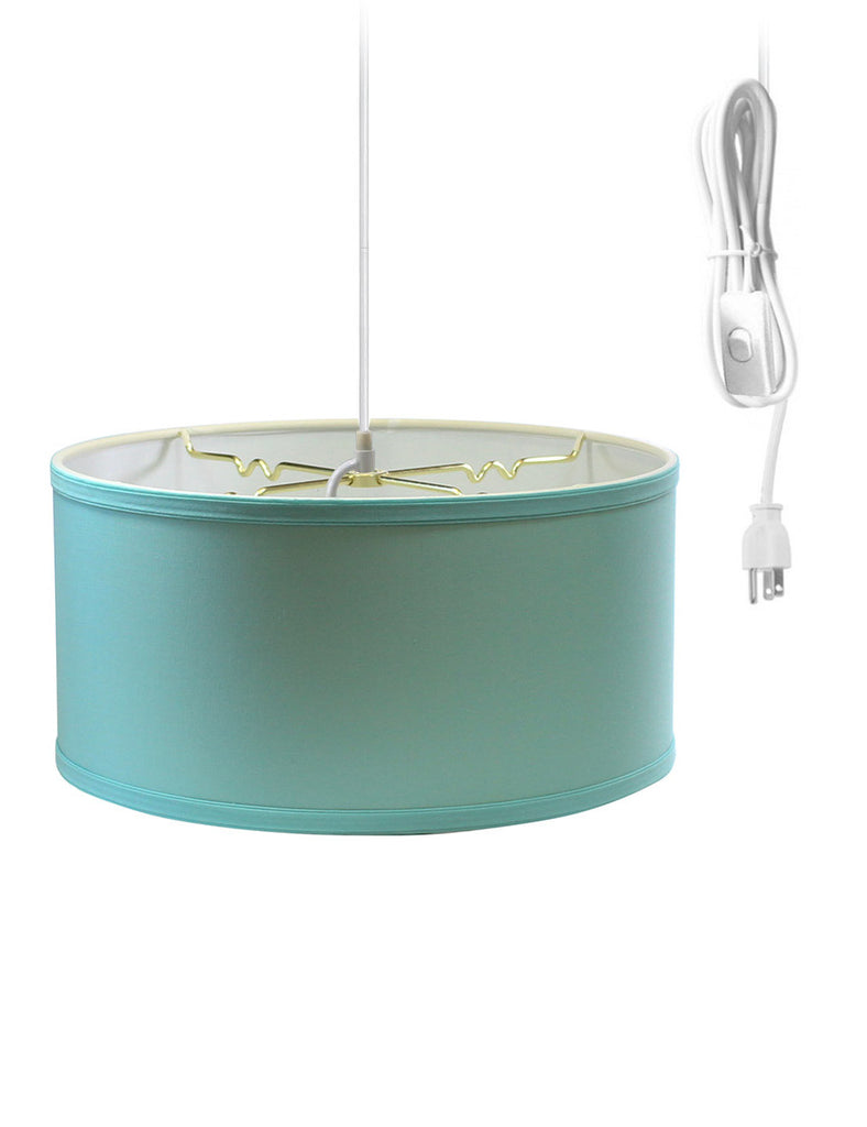 Island Paridise Blue 2 Light Swag Plug-In Pendant with Diffuser