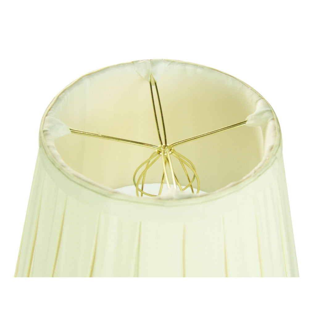6x12x9 Eggshell Empire Lampshade with White Liner