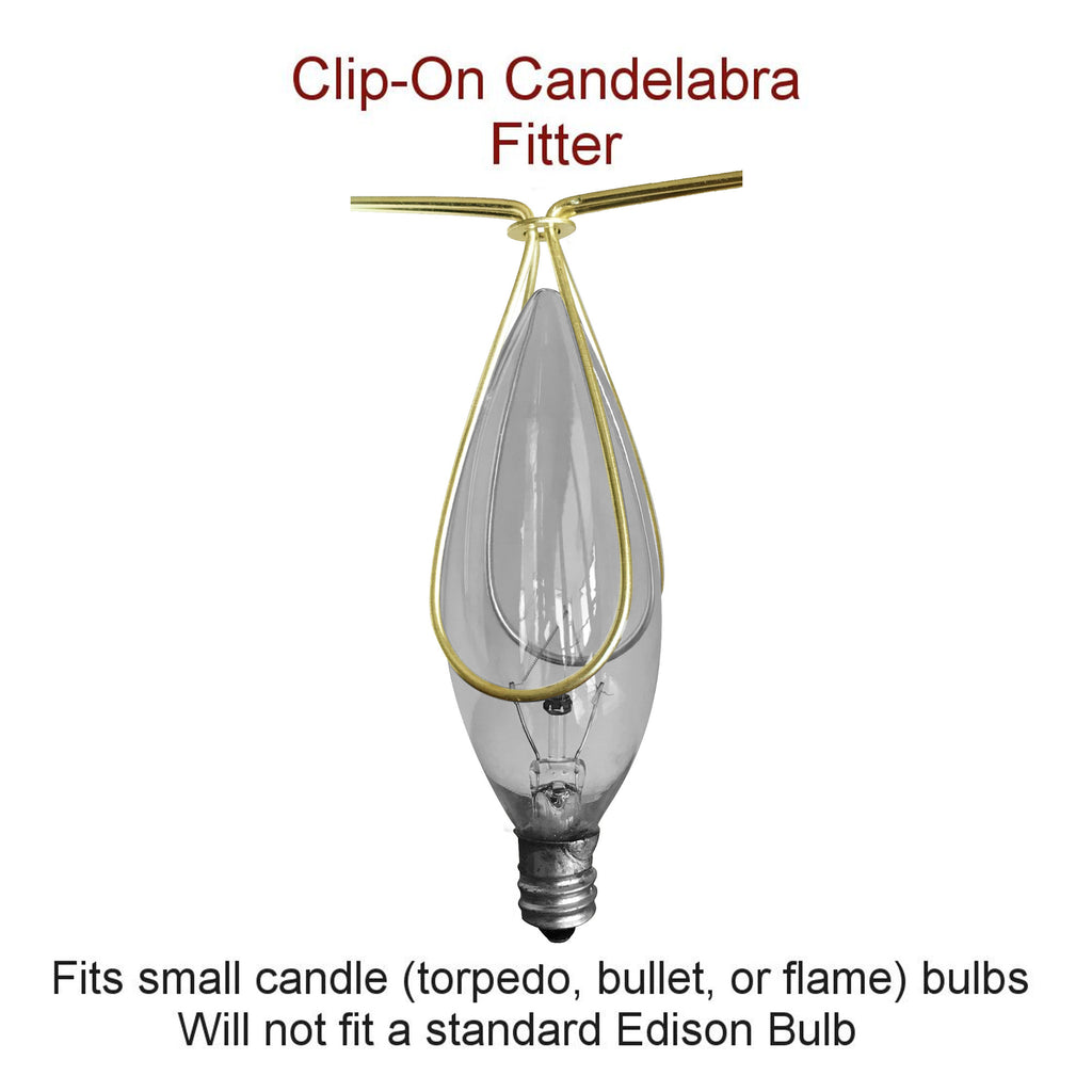 2.5x5x4 Down White Scallop Stretch Clip-on Candelabra Lampshade