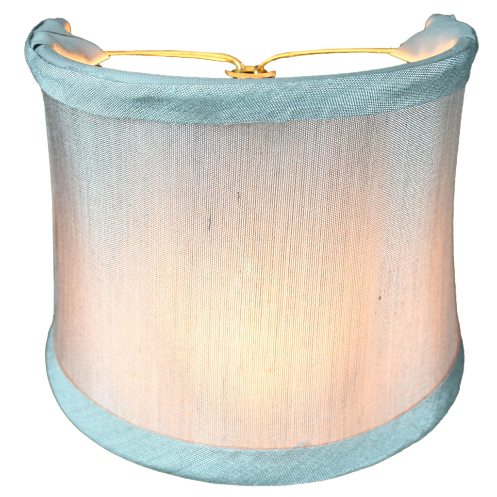 4x4x4 Crisp Shantung Clip-On Sconce Half-Shell Lamp shade Grey
