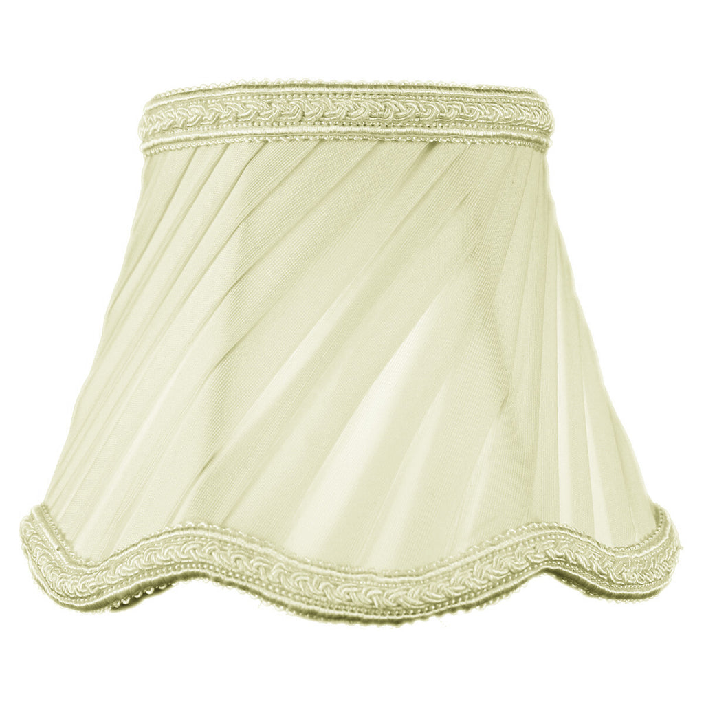 3x5x4 Crisp Linen Pleated Twist Clip-on Candelabra Lampshade