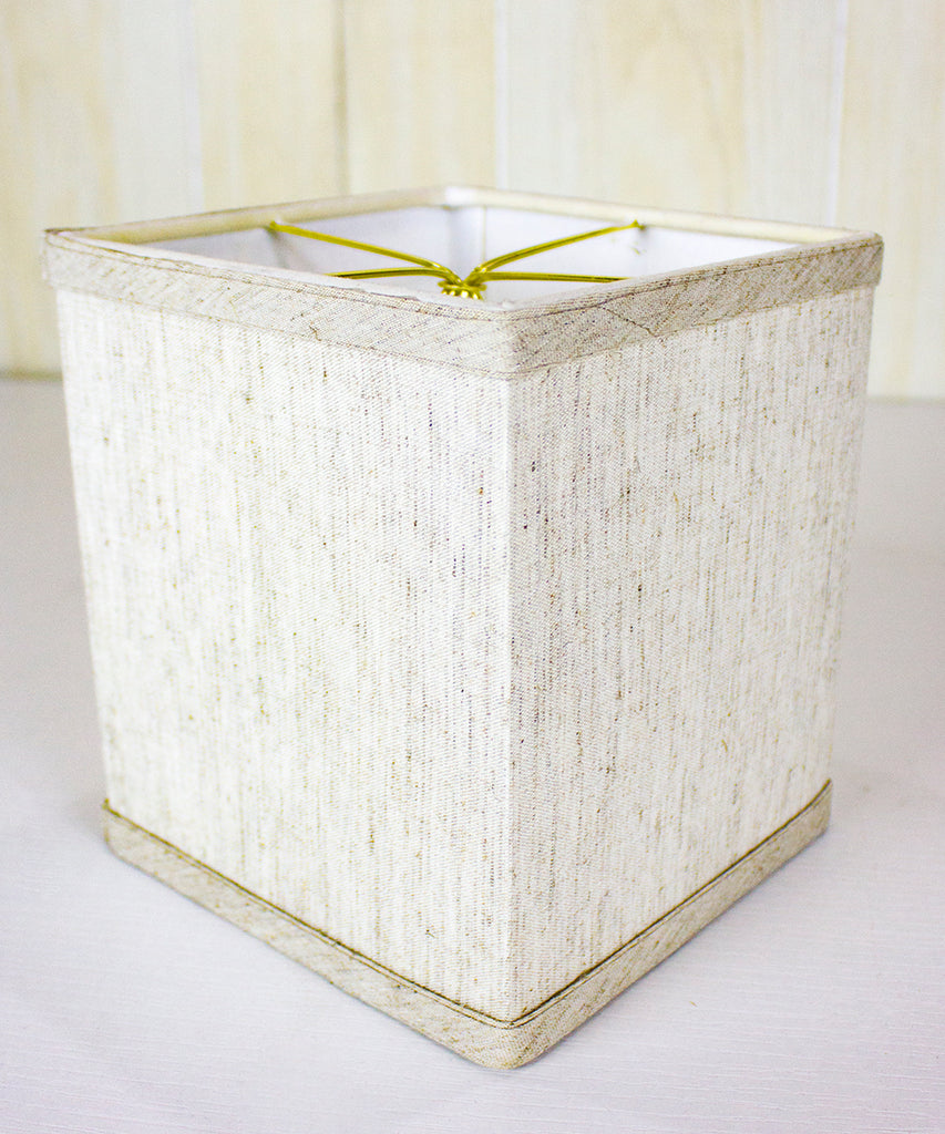 Rectangular Drum Lampshade (6x6) (6x6) x 7" Textured Oatmeal