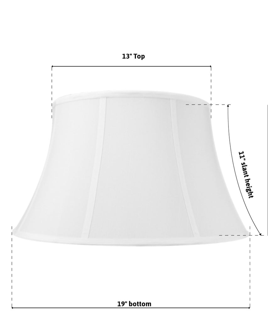 13x19x11 SLIP UNO FITTER White Floor Shantung Lampshade