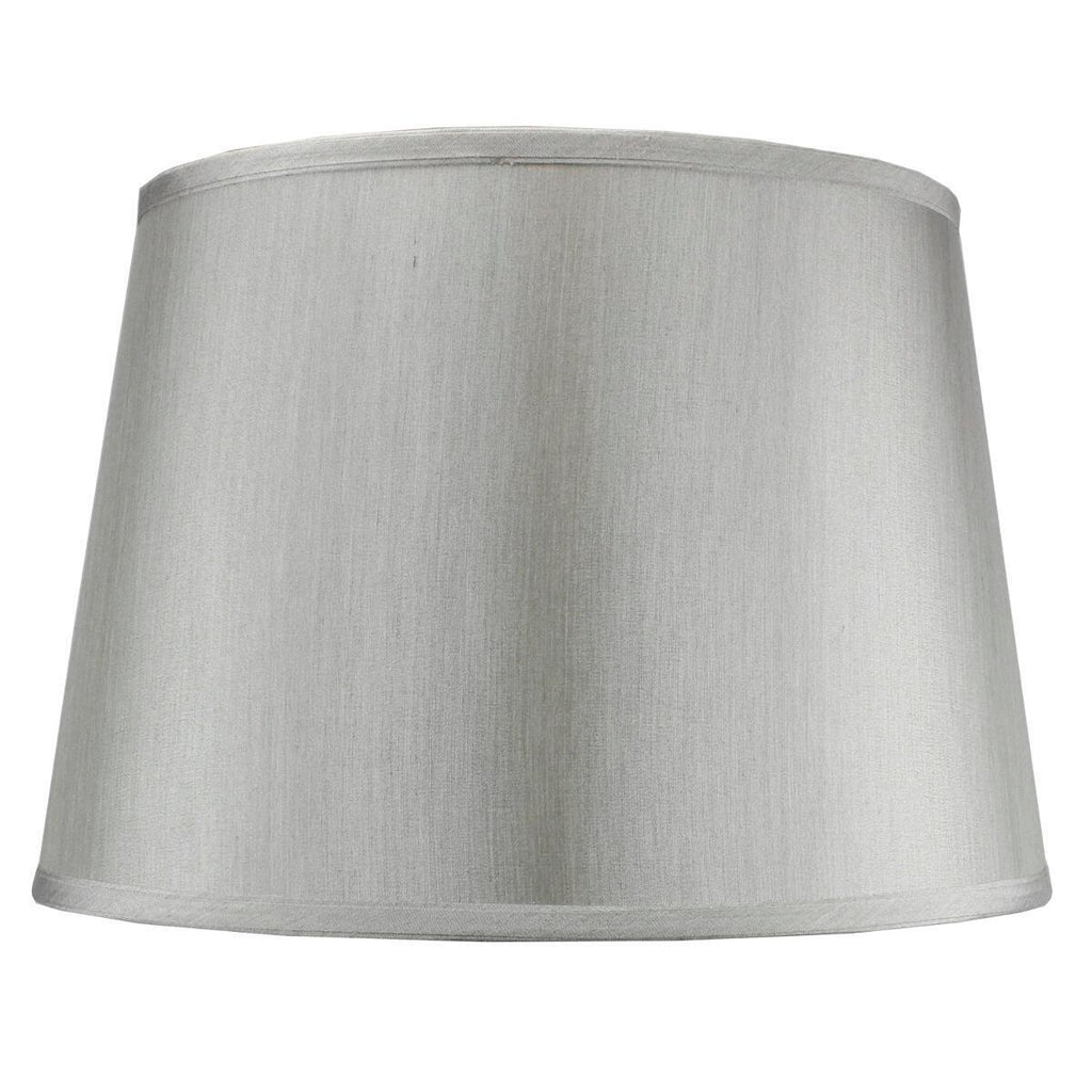 13x16x11 SLIP UNO FITTER Bavarian Gray Fabric Floor Lampshade, Silver liner
