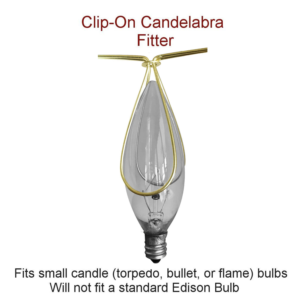 3x5x4 Crisp Linen Pleated Clip-on Candelabra Lampshade