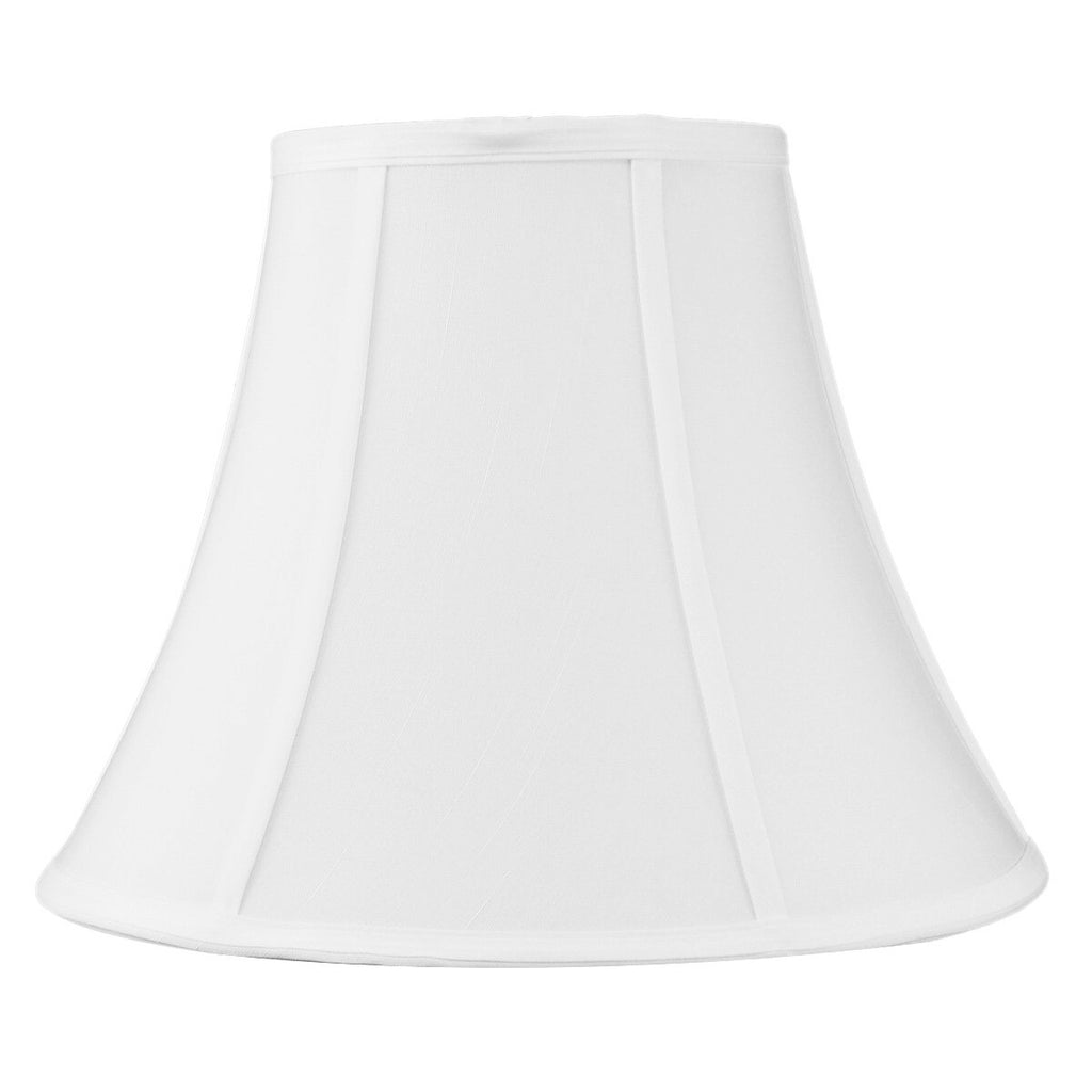 7x14x11 SLIP UNO FITTER White Bell Shantung Lampshade