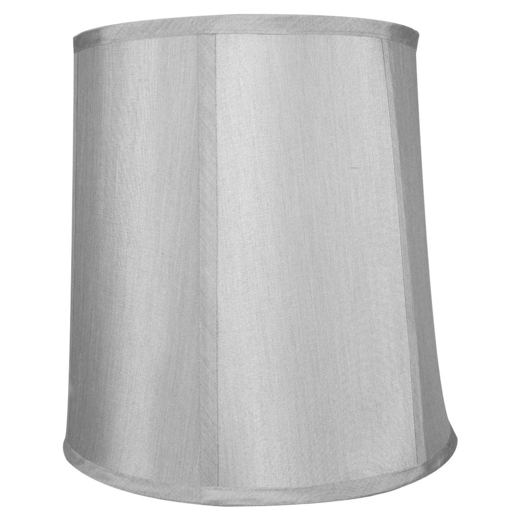 10x12x12 Bavarian Grey Shantung Fabric Drum Lampshade