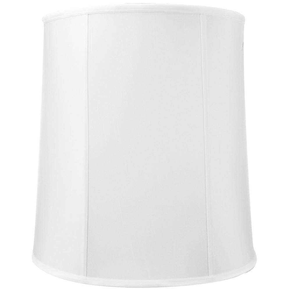 16x18x19 White Shantung Drum Lampshade