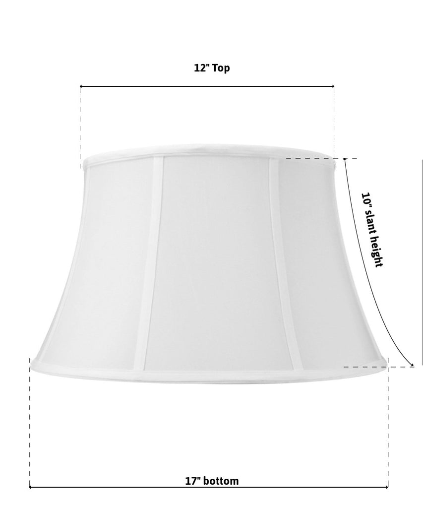 12x17x10 SLIP UNO FITTER White Floor Shantung Lampshade