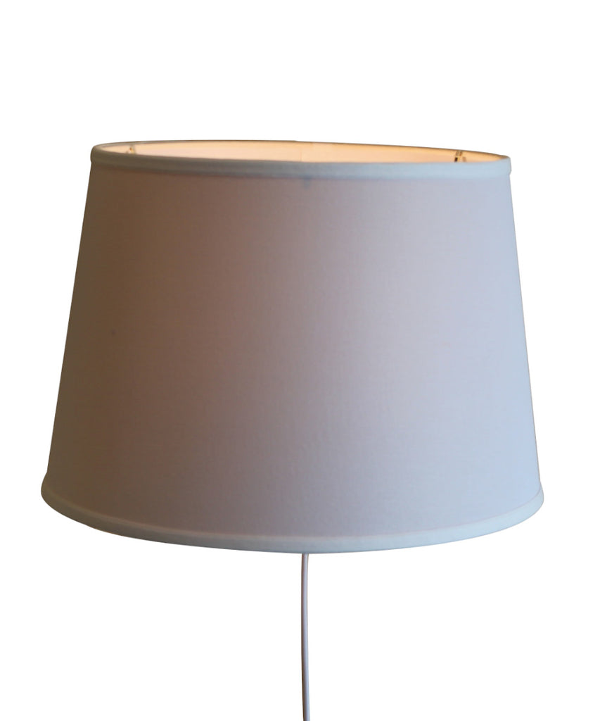 Floating Shade Plug-In Wall Light White Fabric 13x16x11