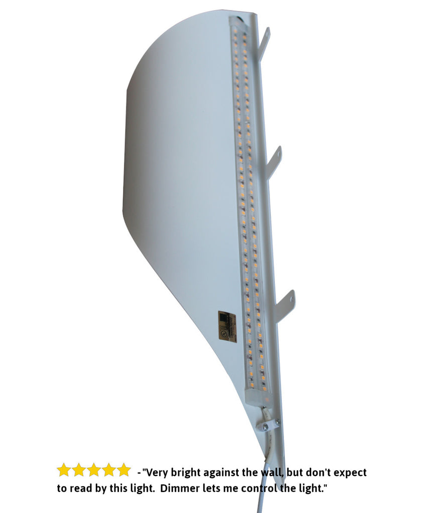 Big Reveal LED Corner Light 18" White Curved Metal