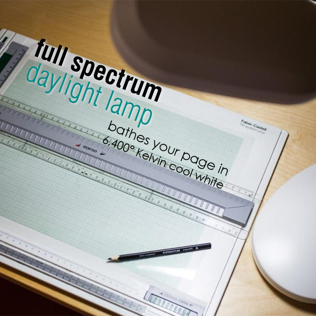 LED Bright Reader Natural Daylight Full Spectrum Desk Lamp Grey