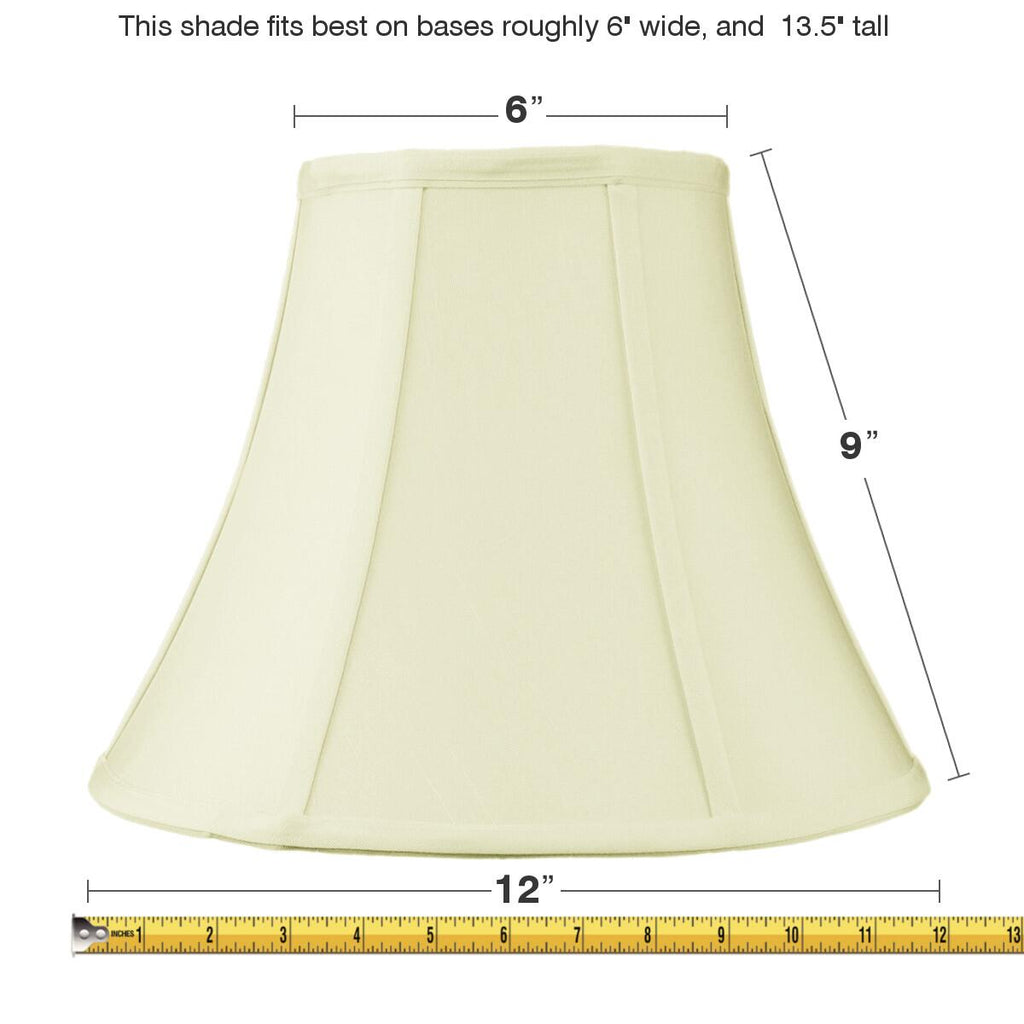 6x12x9.5 Egg Shell Shantung Bell Lampshade