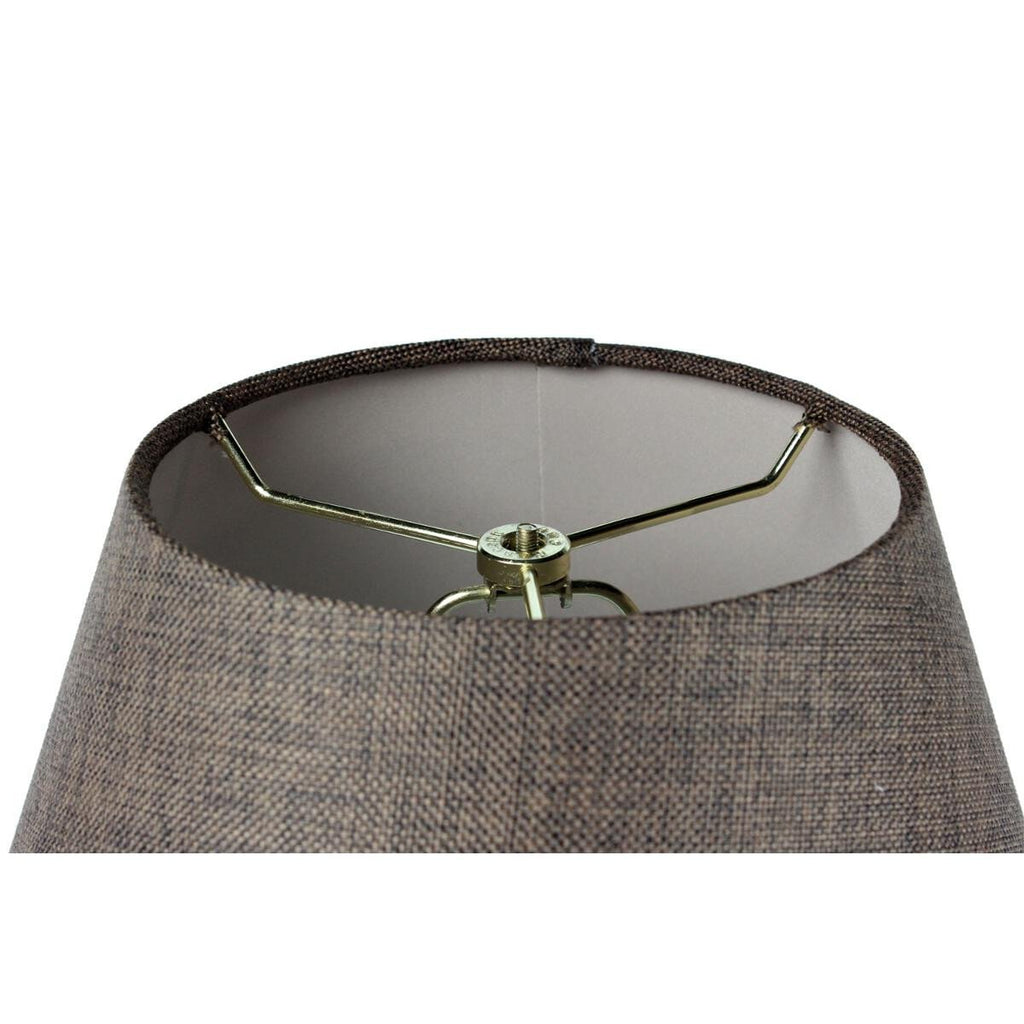 8x16x12 Hard Back Empire Lampshade - Chocolate Burlap