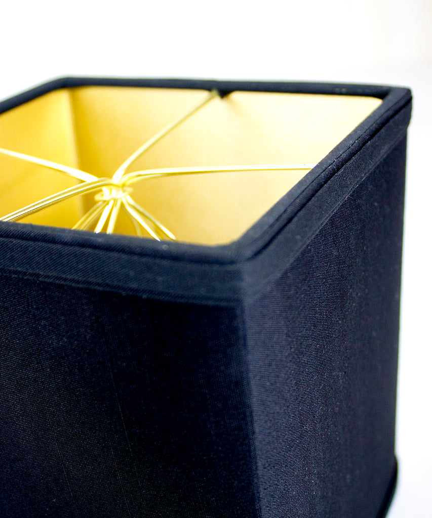 Rectangular Drum Lampshade (6x6) (6x6) x 7" Black